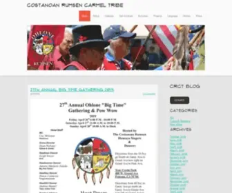 Costanoanrumsen.org(Costanoan Rumsen Carmel Tribe) Screenshot