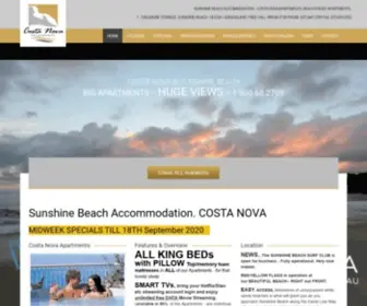 Costanova.com.au(Sunshine Beach Accommodation) Screenshot