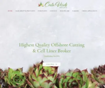 Costaverdeimports.com(Highest Quality Offshore Cutting & Cell Liner Broker) Screenshot