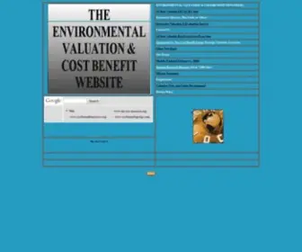 Costbenefitanalysis.org(The Environmental Valuation and Cost Benefit Website) Screenshot