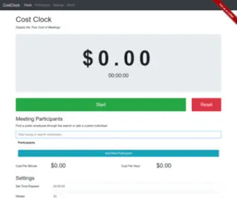 Costclock.com(Cost Clock) Screenshot
