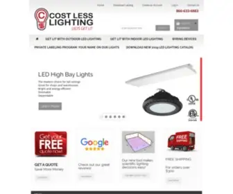 Costlesslighting.com(Led Wholesale Lighting Retrofit Cans Led High Bays Bulbs) Screenshot