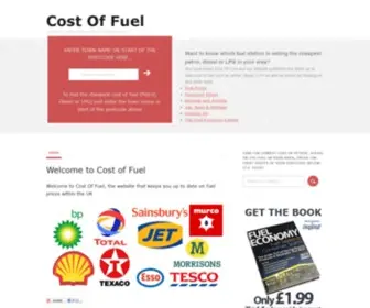 Costoffuel.co.uk(Cost Of Fuel) Screenshot