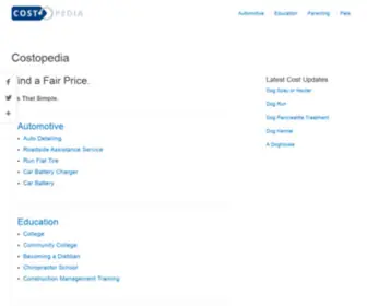 Costopedia.org(Find a Fair Price) Screenshot
