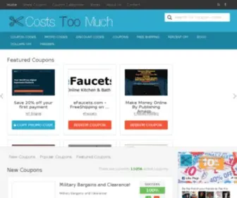Coststoomuch.com(Buy a Domain Name) Screenshot