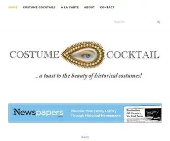 Costumecocktail.com(A toast to the beauty of historical costumes) Screenshot