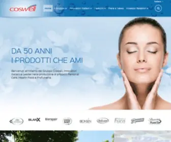 Coswell.biz(Innovatori Italiani e Leader nella produzione di prodotti Personal Care) Screenshot