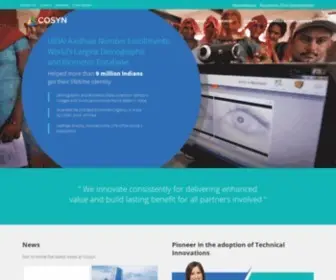Cosyn.in(Home Page) Screenshot