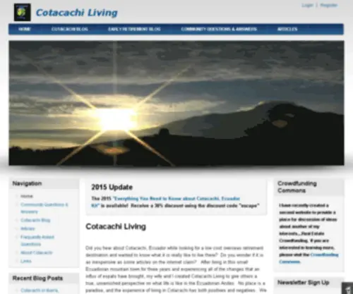 Cotacachiliving.com(Cotacachi Living) Screenshot