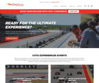 Cotaexperiences.com(Circuit of The Americas) Screenshot