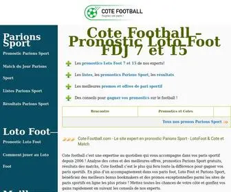 Cote-Football.com(Pronostic Loto Foot et pronostic Cote et Match) Screenshot