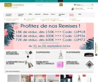 Cote-Lumiere.com(Magasin luminaire en ligne) Screenshot