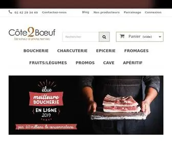 Cote2Boeuf.fr(Boucherie en ligne. Les produits de l’Aveyron à Paris) Screenshot