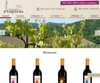 CoteauxDengravies.com(Vin Domaine des Coteaux d'Engravies) Screenshot