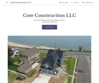 Coteconstructionllc.com(Cote Construction LLC) Screenshot