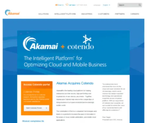 Cotendo.net(Akamai Acquires Cotendo) Screenshot