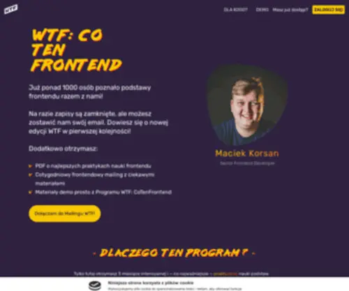 Cotenfrontend.pl(Co ten Frontend) Screenshot