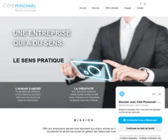 Cotepersonnel.com(Notre mission) Screenshot