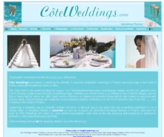 Coteweddings.com(Get married in France. Côte Weddings) Screenshot