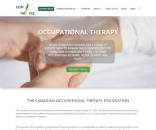 Cotfcanada.org(The Canadian Occupational Therapy Foundation) Screenshot