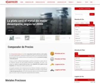 Cotizaciondemetales.com(Comparar precios y cotización de monedas y lingotes de oro y plata) Screenshot