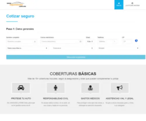 Cotizarsegurosdeautos.com(Cotizador) Screenshot
