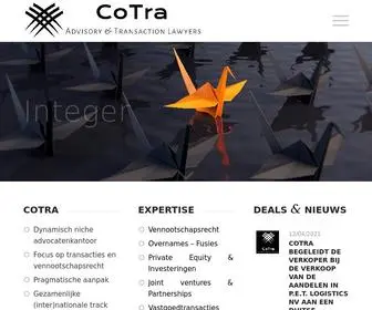 Cotra.law(Advocatenkantoor gespecialiseerd in Vennootschapsrecht & Fusies en Overnames (M&A)) Screenshot