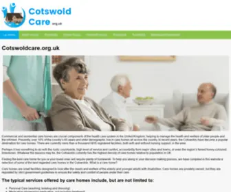 Cotswoldcare.org.uk(Care Homes in The United Kingdom) Screenshot