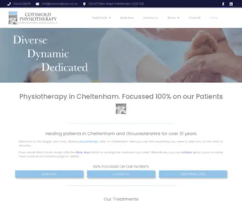 Cotswoldphysio.co.uk(Physiotherapy in Cheltenham) Screenshot