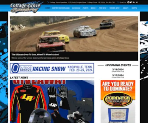Cottagegrovespeedway.com(Cottage Grove Speedway) Screenshot