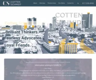 Cottenschmidt.com(Business Litigation Law Firm Serving Texas & Louisiana) Screenshot
