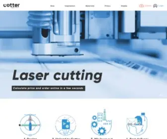 Cotter.co(Online Laser Cutting cotter) Screenshot