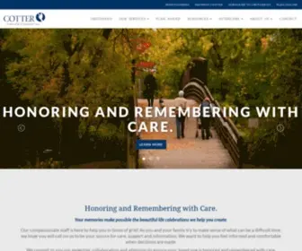 Cotterfuneralhome.com(Cotter Funeral & Cremation Care) Screenshot