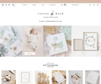 Cottonbird.de(Hochzeitskarten, Geburtskarten und mehr online gestalten) Screenshot