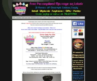 Cottoncandyforsale.com(Prepackaged Cotton Candy for Sale Online) Screenshot