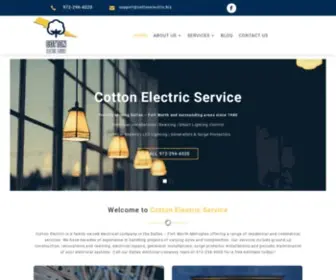 CottonelectriCDFW.com(Cotton Electric) Screenshot