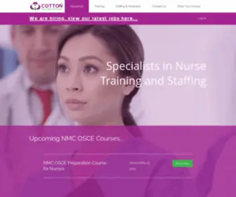 Cottonnursingsolutions.co.uk(Nurse Training & Staffing) Screenshot