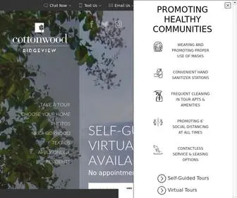 Cottonwoodridgeview.com(Apartments in Plano) Screenshot