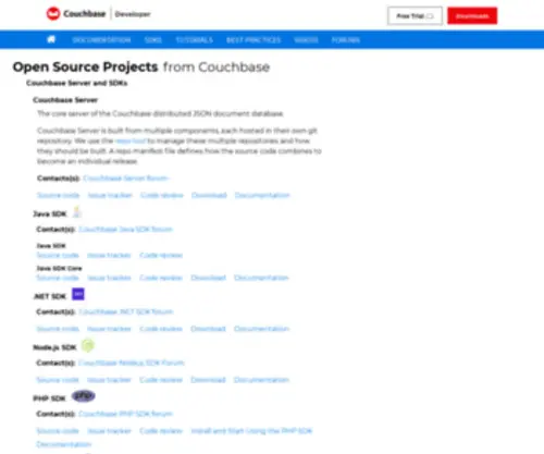 Couchbase.org(Open Source Projects) Screenshot
