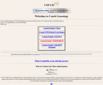 Couchgenweb.com(Couch Genealogy of the U.S) Screenshot