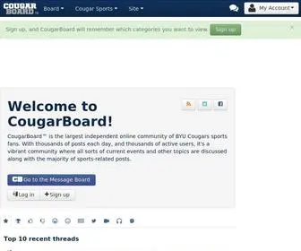 Cougarboard.com(Welcome BYU football and BYU sports fans) Screenshot