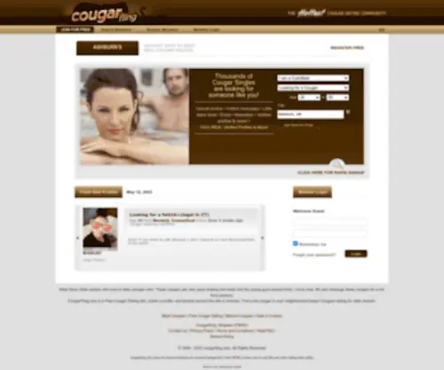 Cougarfling.com(Gratis Cougar Dating Voor Oudere Vrouwen Die Jongere Mannen Willen) Screenshot