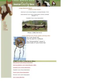 Cougarmountainranch.com(Curly horse breeder) Screenshot