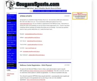 Cougarssports.com(Delcastle) Screenshot