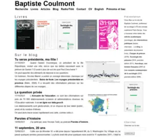 Coulmont.com(Baptiste Coulmont) Screenshot