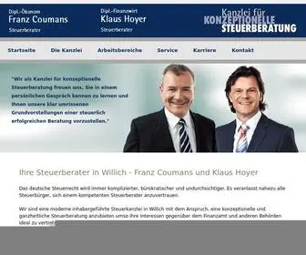 Coumans-Hoyer.de(Steuerberater in Willich) Screenshot