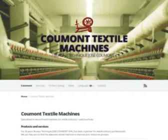 Coumont.com(Coumont Textile Machines) Screenshot