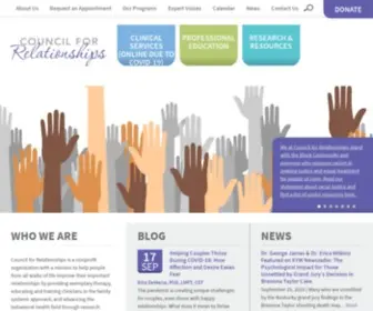 Councilforrelationships.org(Council for Relationships) Screenshot
