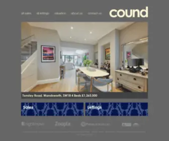 Cound.co.uk(Letting and Estate Agents in Wandsworth) Screenshot