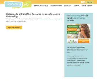 Counseling.info(Counseling Resources & Therapist Finder) Screenshot